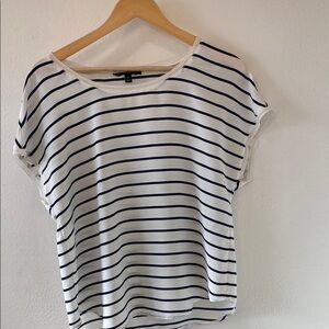 Women's Striped Top - Navy and White